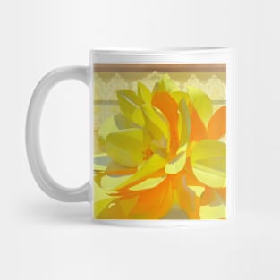 Yellow Flower on Lace Mug